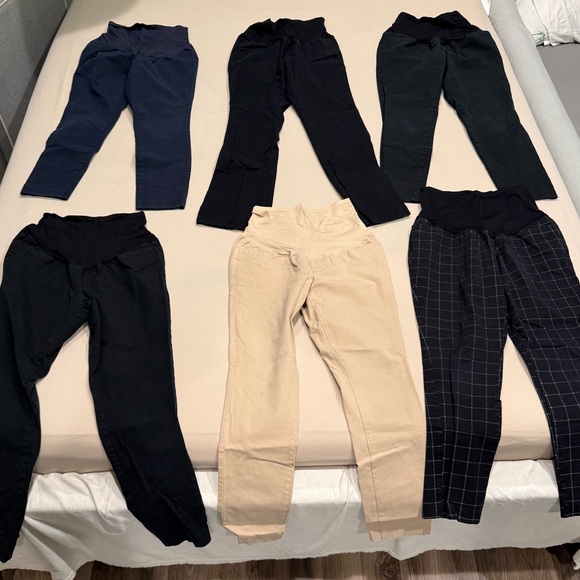 Old Navy Pants - Old Navy Maternity Skinny Pull-On Pants in Black, Navy, Green, Tan & Plaid